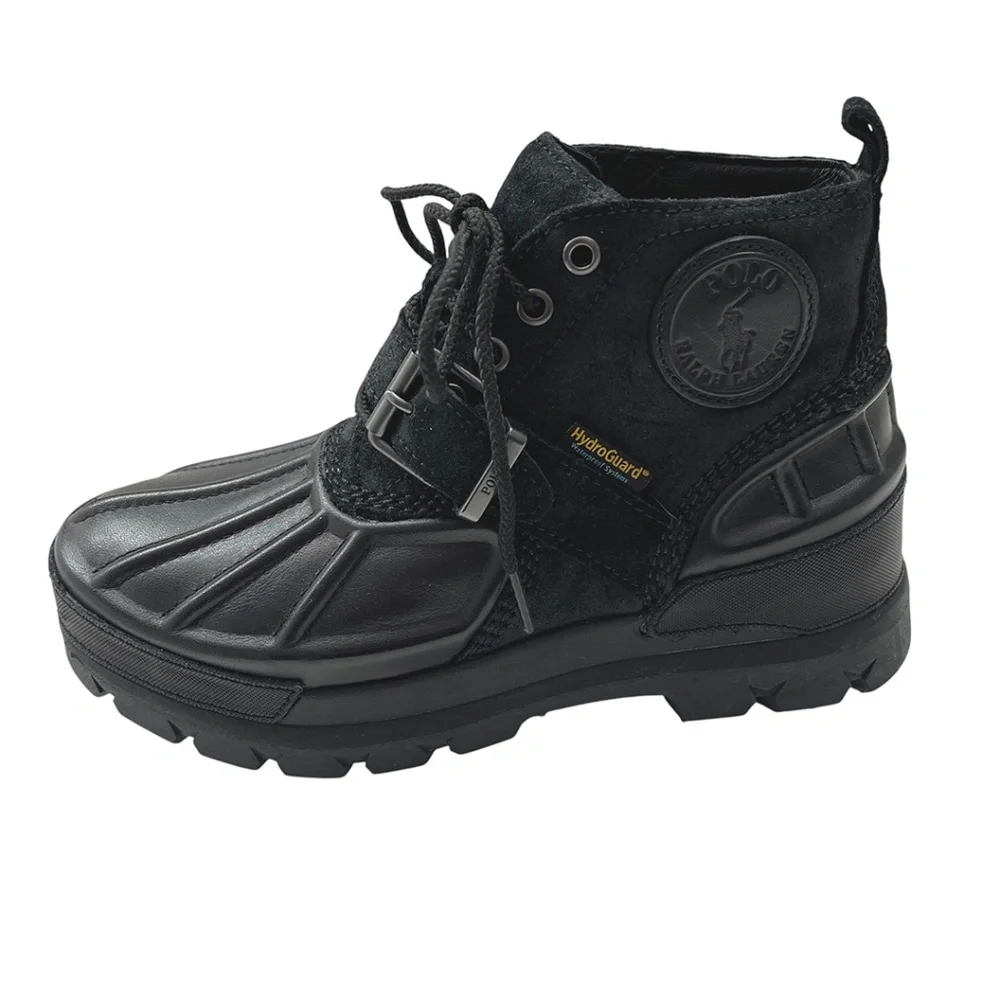 Polo Ralph Lauren Men’s Oslo Low Boot Leather & Suede Black 7D